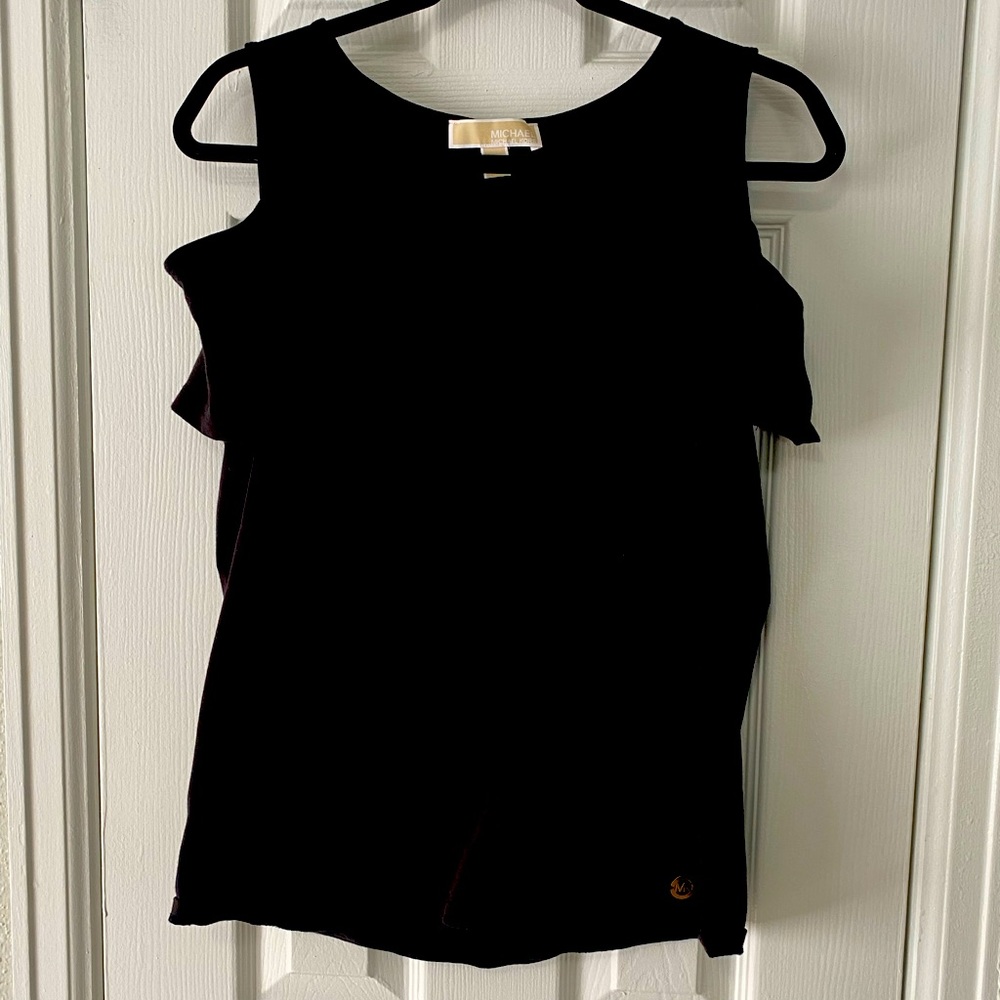 Michael Kors Open Shoulder Short Sleeve Shirt size L